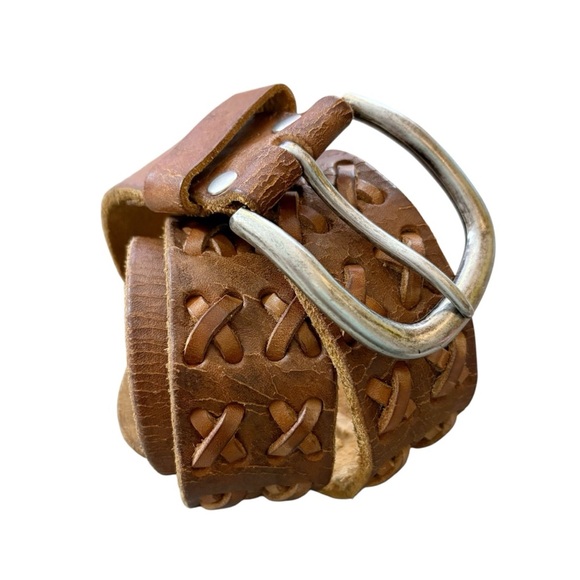 Genuine Leather Braided Belt 32 - Picture 1 of 11